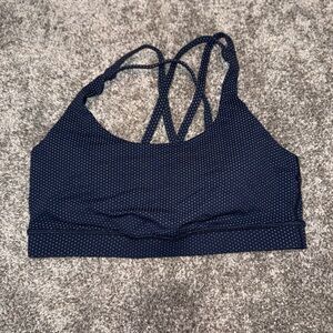 lululemon athletica Navy with White Microdot Energy Sports Bra